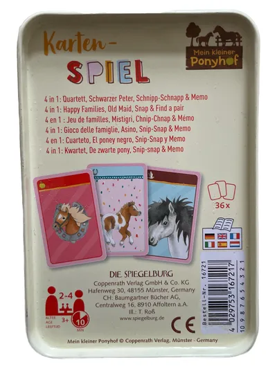 Die Spiegelburg Kartenspiel Mein kleiner Ponyhof 4 in 1 Kinder