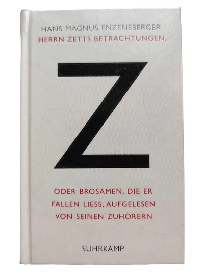 Hans Magnus Enzensberger Herr Zetts Betrachtungen Suhrkamp Hardcover Philosophie