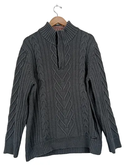 s.Oliver Herren Strickpullover Zopfmuster Grau XL Casual Langarm