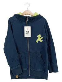 AMPELMANN Kinder Sweatjacke Gr. 128 Blau Kapuze Casual 1