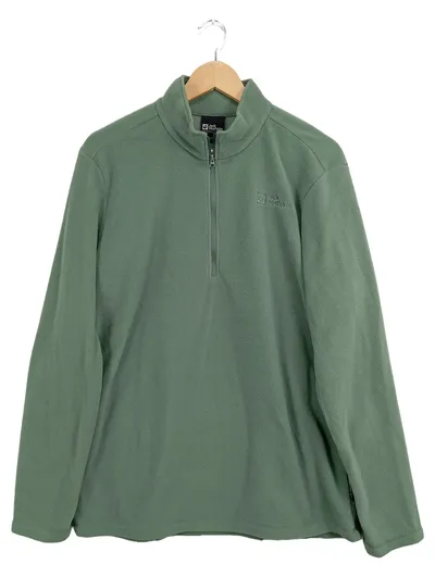 Jack Wolfskin Fleecepullover Herren Gr. L Grün Outdoor