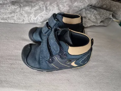 Elefanten Krabbelschuhe Kinder Gr. 18 Blau Praktisch Klettverschluss