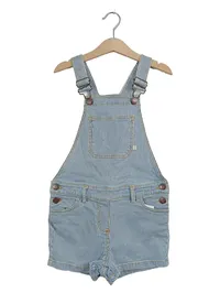 Bonpoint Latzhose kurz Mädchen Gr. 128 (8 lat) Blau Gestreift Casual 1