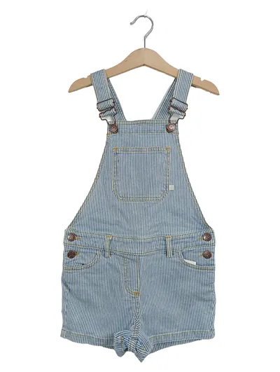 Bonpoint Latzhose kurz Mädchen Gr. 128 (8 lat) Blau Gestreift Casual