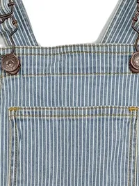 Bonpoint Latzhose kurz Mädchen Gr. 128 (8 lat) Blau Gestreift Casual 2
