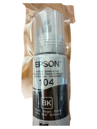 Epson 104 BK Schwarz Tintenpatrone 70ml Original Tinte Flasche