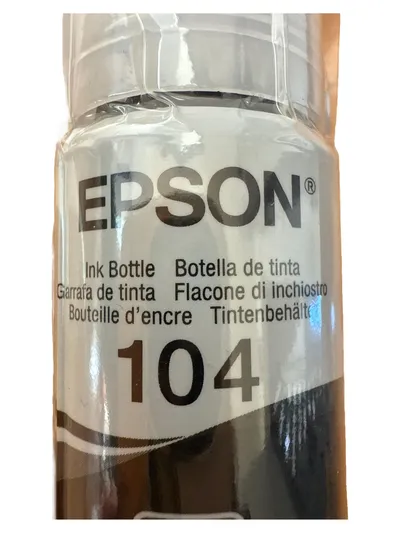 Epson 104 BK Schwarz Tintenpatrone 70ml Original Tinte Flasche