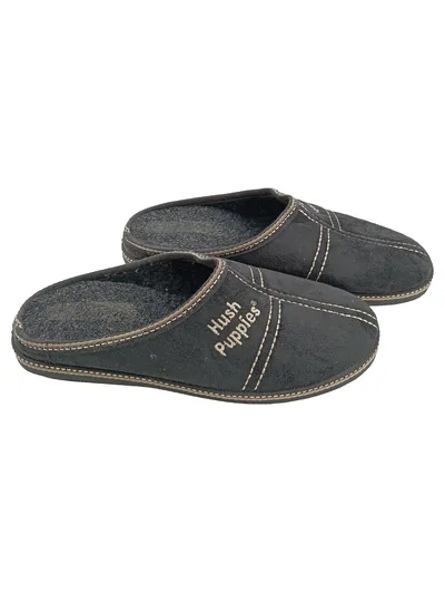 Hush Puppies Herren Hausschuhe Gr. 39 Schwarz Komfortabel Pantoffeln