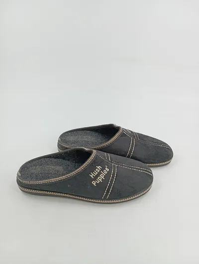 Hush Puppies Herren Hausschuhe Gr. 39 Schwarz Komfortabel Pantoffeln