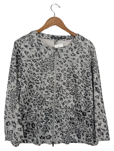 Betty Barclay Damen Leichte Jacke Gr. 44 Grau Leopard Modern