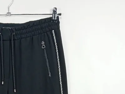 RIANI Damen Jogginghose Gr. 36/S Schwarz Casual mit Reißverschlusstaschen