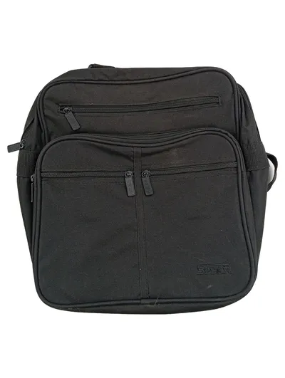 SPEAR Umhängetasche Schwarz Herren Schultertasche Mehrere Fächer Polyester