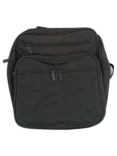 SPEAR Umhängetasche Schwarz Herren Schultertasche Mehrere Fächer Polyester