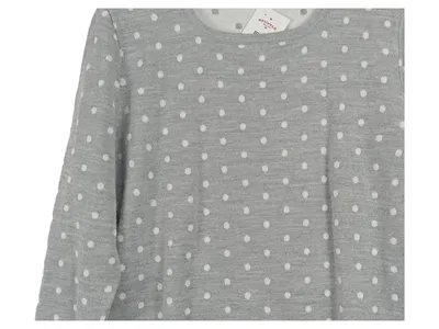 Collection L Damen Pullover Punkte Gr. 44 Grau Casual Langarm