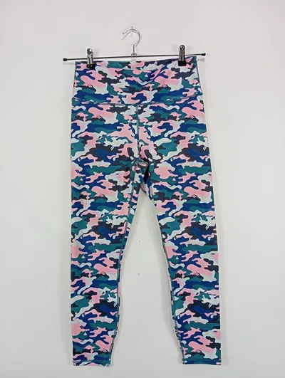Fabletics Damen Leggings L Sportlich Tarnmuster Mehrfarbig
