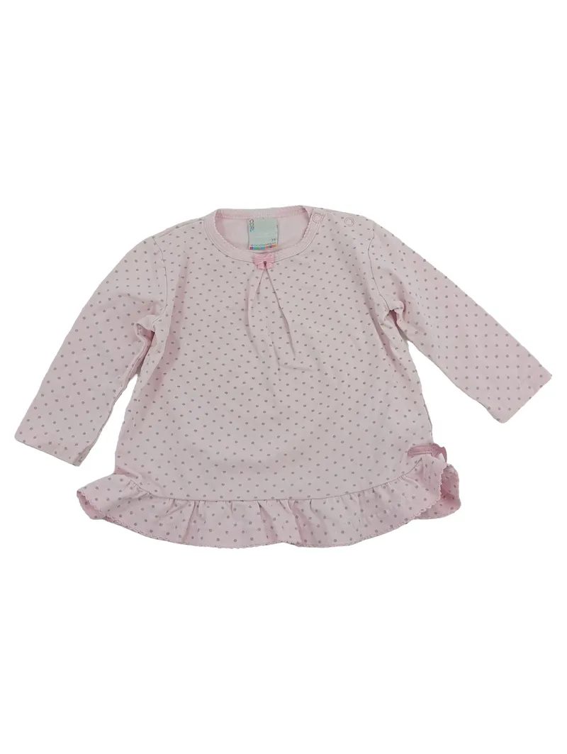Coccodrillo Baby Body Mädchen Rosa Punkte Rüschen Gr. 74 Baumwolle 1