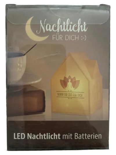 la vida GmbH LED Nachtlicht Haus Gelb mit Spruch Geschenk für Dich