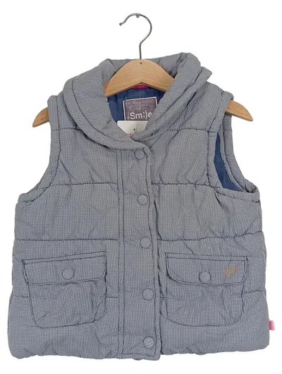 Babyface Kinder Steppweste Gr. 104 Blau Kariert Outdoor Weste