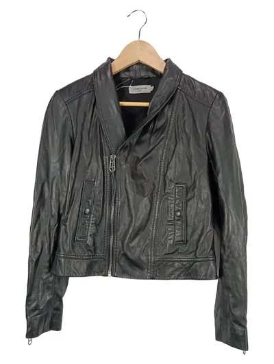 Liebeskind Berlin Lederjacke Damen Gr. 36/S Schwarz Modern