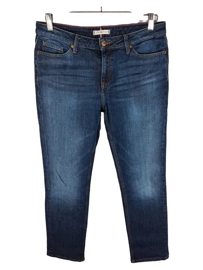 Tommy Hilfiger Damen Jeans Regular Fit Blau W30 L30 Baumwolle Logo