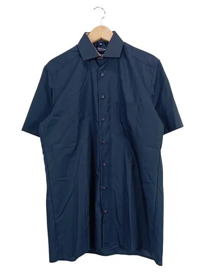 Andrew James Herren Business Hemd Kurzarm Blau Gr. 48 M Baumwolle