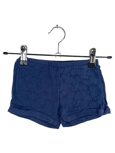 Fagottino Kinder Shorts Gr. 92 Blau Lochstickerei Baumwolle