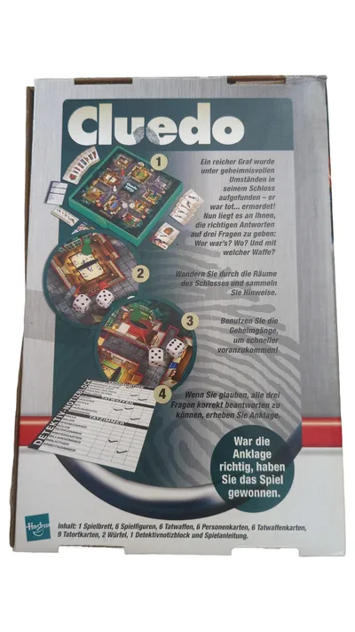 Parker Cluedo Kompakt Brettspiel Detektivspiel Reisespiel