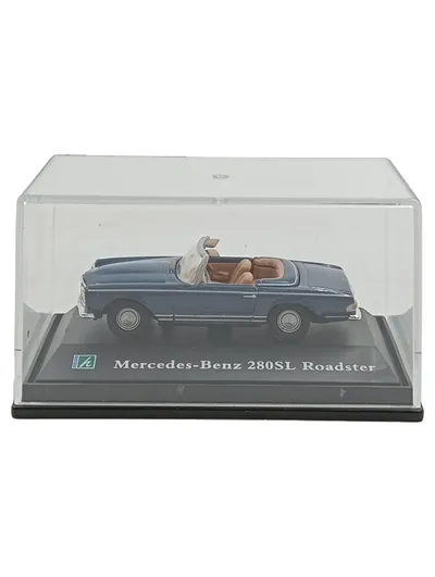Hongwell Mercedes-Benz 280SL Roadster Modellauto Blau 1:72 Vitrine