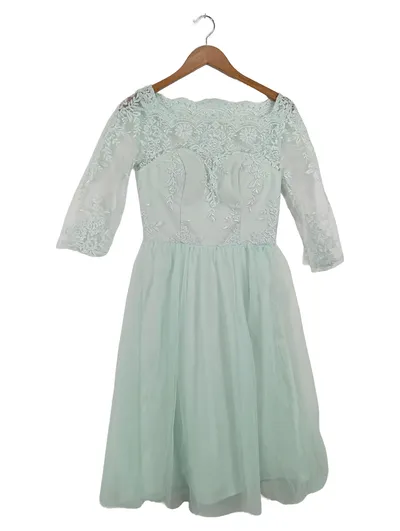 Chi Chi London Damen Festliches Kleid Türkis Spitze Gr. 36 Elegant