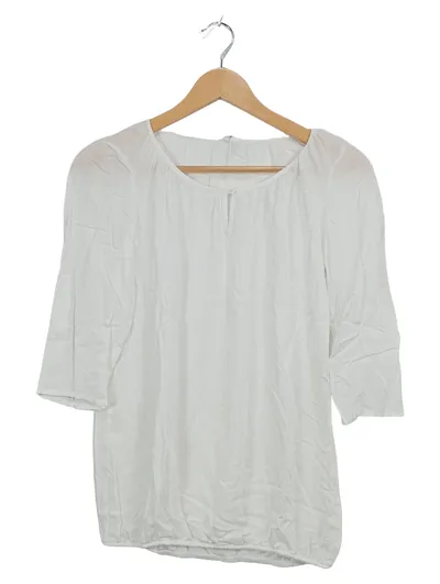 Soyaconcept Damen Bluse Weiß Gr. XS 3/4-Arm Viskose Casual