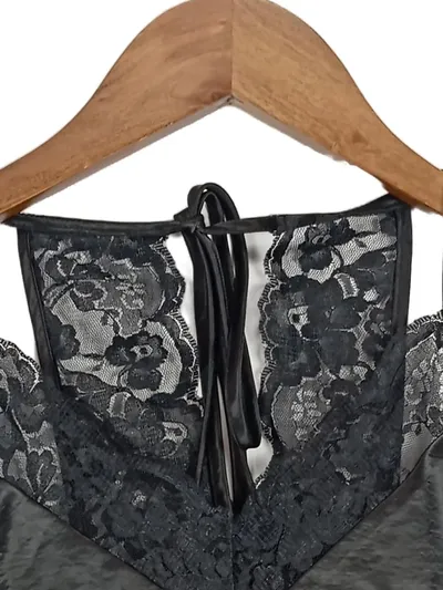 24COLOURS Damen Cocktailkleid Gr. 36 Schwarz Spitze Feminin