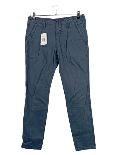 CAMPUS Damen Stoffhose Blau Casual Baumwolle Gr. 42 L31