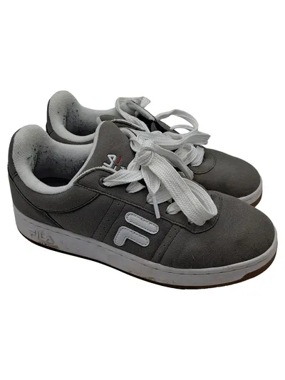 FILA Sneaker Low Herren Grau Logo Print Synthetik Schnürung Gr. 39 Freizeit