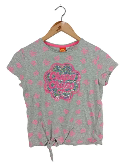 Terranova Chupa Chups Kinder T-Shirt Gr. 152 Grau Pailletten Farbenfroh