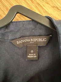 Banana Republic Damen Jumpsuit Blau Uni Schleife Nieten Gr. UNI 7