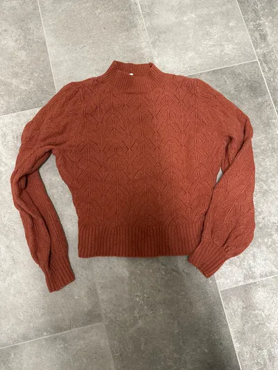 Q/S designed by Damen Pullover Orange Einheitsgröße Lochmuster Casual