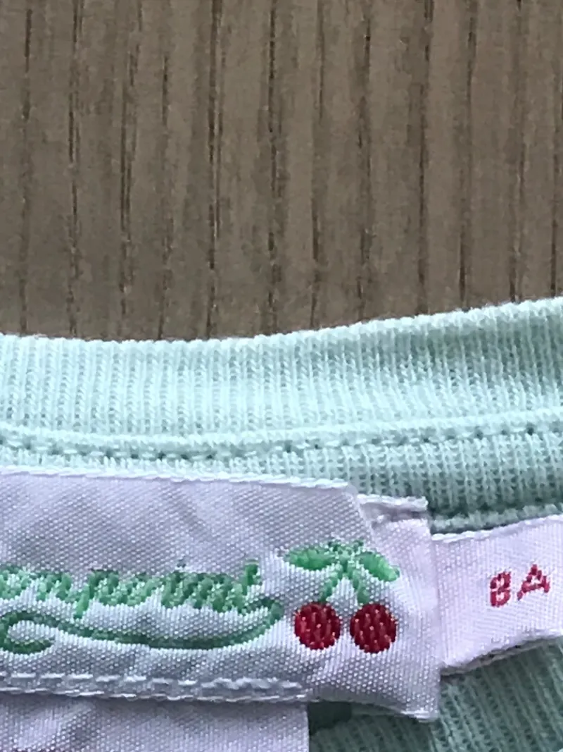Bonpoint T-Shirt Mädchen Gr. 128 (8 Jahre) Grün Casual Stickerei 3