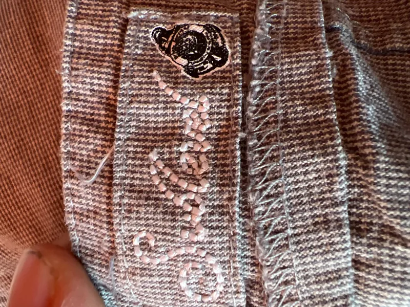 Sublevel Damen Faltenrock Grau Gr. M mit Zierknöpfen 3