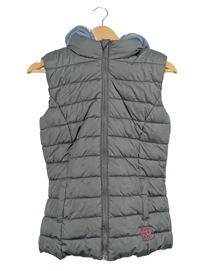 Girls United Steppweste Kinder 176 Grau Kapuze Casual Outdoor