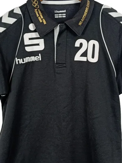 Hummel Herren Poloshirt Handball Schwarz Gr. 40/XXS Sportlich Olympische Spiele
