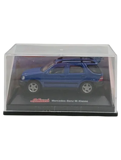 Schuco Mercedes-Benz M-Klasse Modellauto Blau 1:72 mit Vitrine