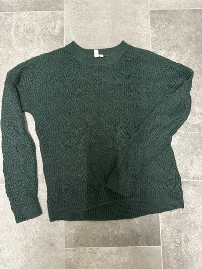 Q/S designed by Damen Pullover Gr. 34/XS Grün Lochmuster Casual