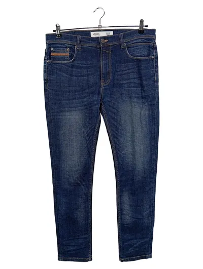 Burton Menswear London Stretch Tapered Jeans Herren Blau W34 L31 Casual