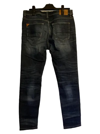 Burton Menswear London Stretch Tapered Jeans Herren Blau W34 L31 Casual