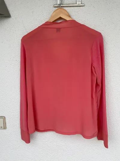 Armani Collezioni Damen Strickjacke Pink Gr. 42 Elegant Langarm