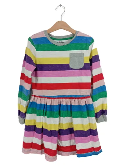 Mini Boden Freizeitkleid Mädchen Gestreift Bunt Gr. 128 100% Baumwolle
