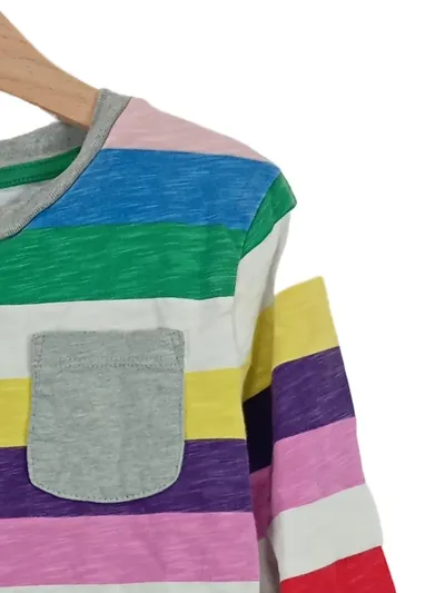 Mini Boden Freizeitkleid Mädchen Gestreift Bunt Gr. 128 100% Baumwolle