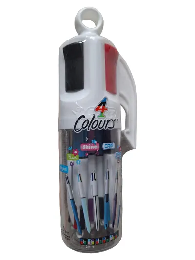 BIC 4 Colours Kugelschreiber Set Mehrfarbig 1.0mm Stifte Büro Schule