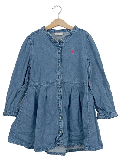 Jonas Nielsen Mädchen Jeanskleid Gr. 129 Blau Casual