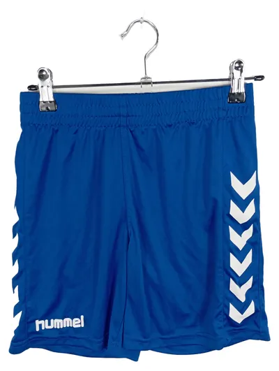 Hummel Kinder Sport Shorts Blau Gr. 140 Logo Print Polyester Hose